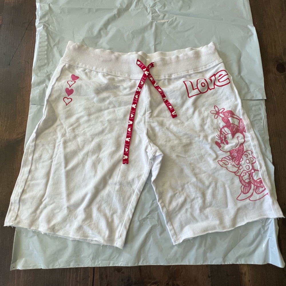 Women’s Minnie Mouse sweat-shorts.